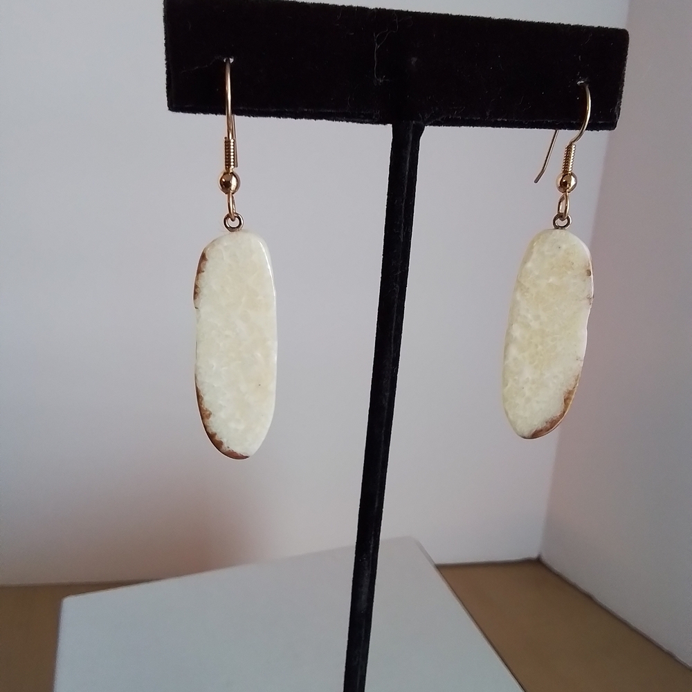 Vintage Alaska Inuit Walrus Tusk Earrings